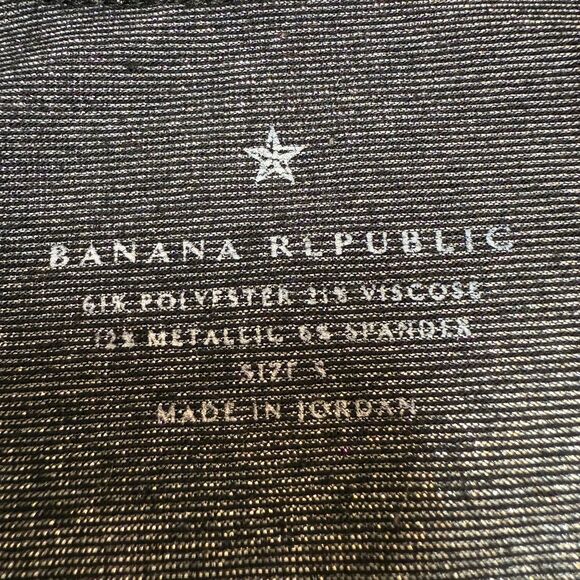 Banana Republic Sparkle Metallic Tank Top Cami Womens Small Pullover Black - Picture 7 of 8
